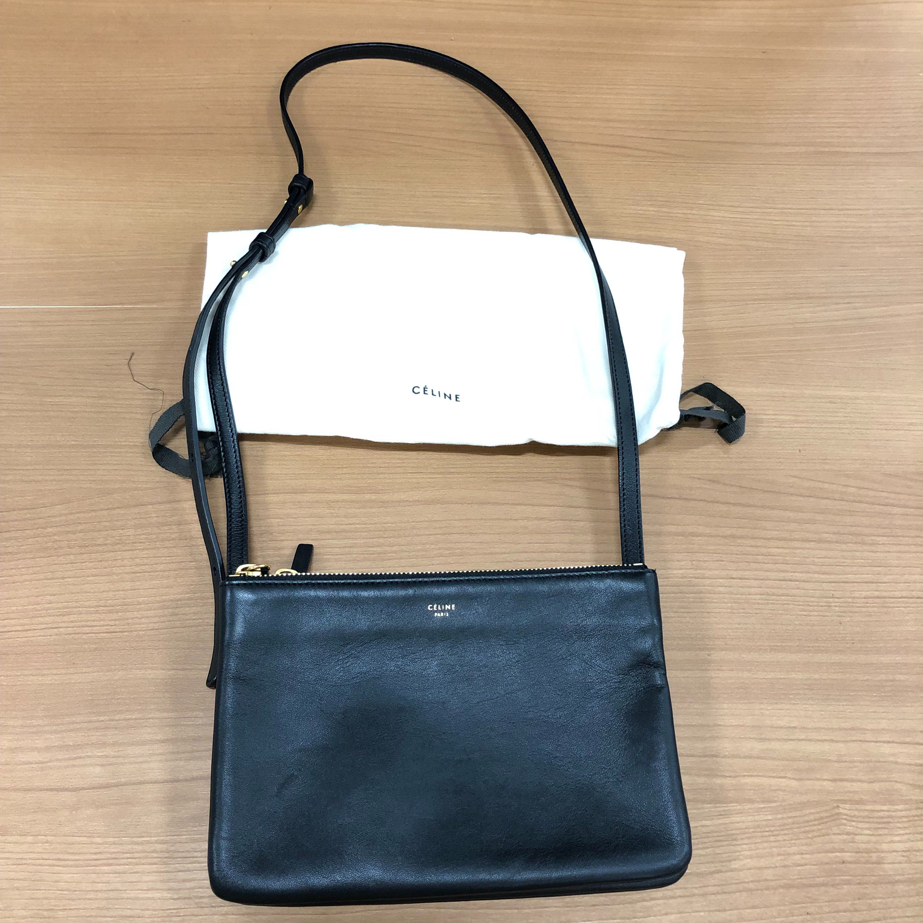 CELINE Trio Shoulder Bag "Black"