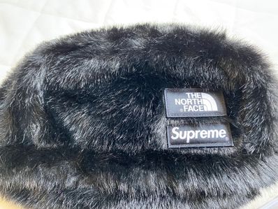 Supreme x The North Face Faux Fur Waist Bag "Black" NM82093I / NF0A5G87