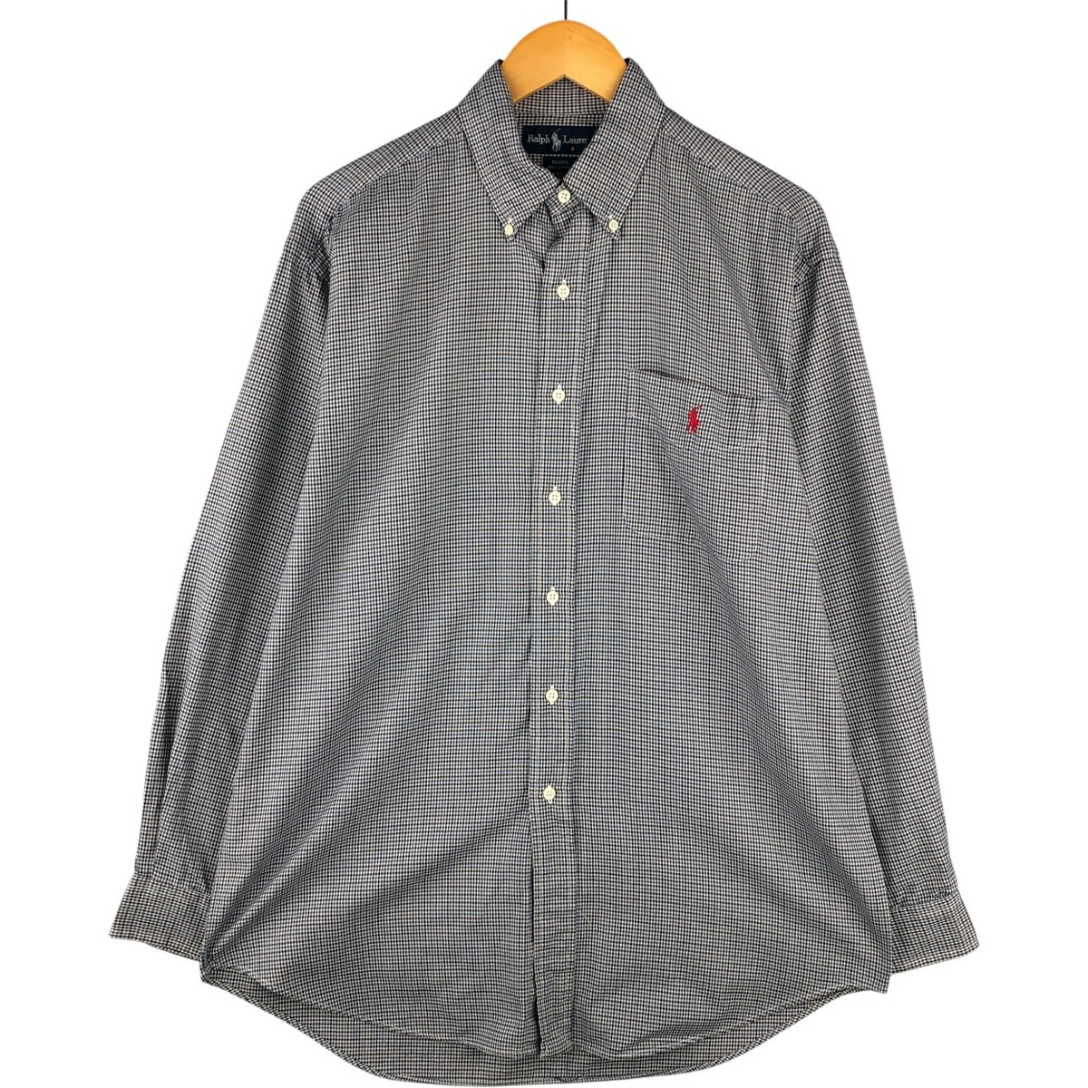 古着 ラルフローレン Ralph Lauren BLAIRE 長袖 ボタンダウンチェックシャツ メンズM相当/eaa593725