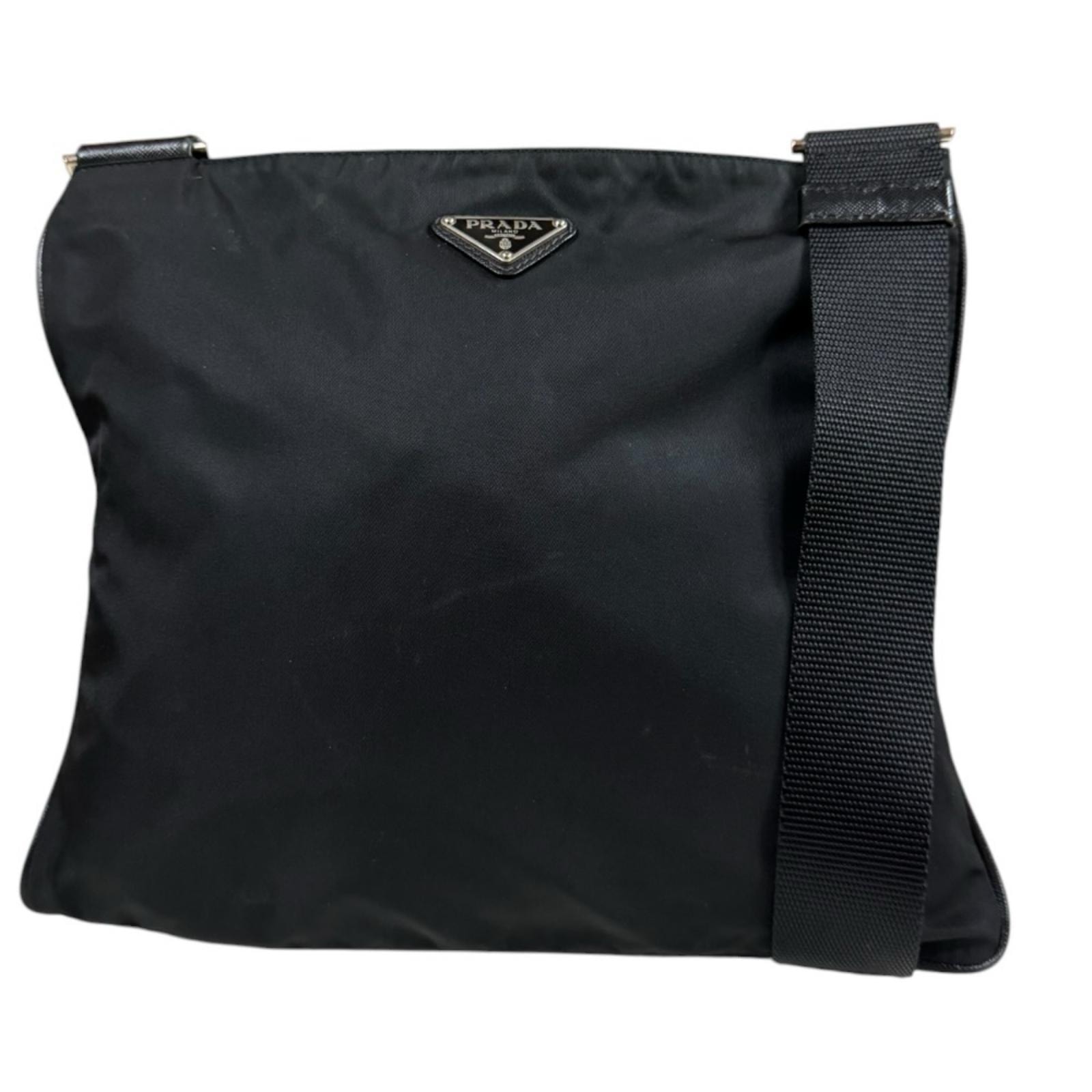 プラダ ショルダーバッグ ナイロン ブラック ユニセックス PRADA  中古