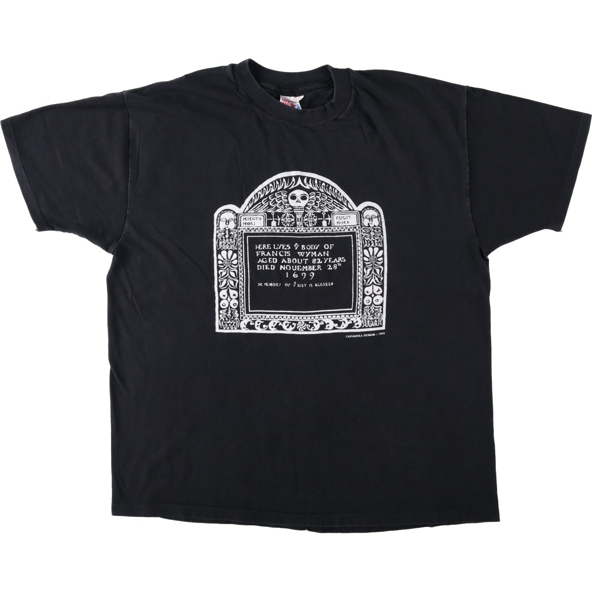古着 90年代 ヘインズ Hanes BEEFY-T ドクロ柄 スカル柄 プリントTシャツ メンズXL相当 ヴィンテージ/eaa654213