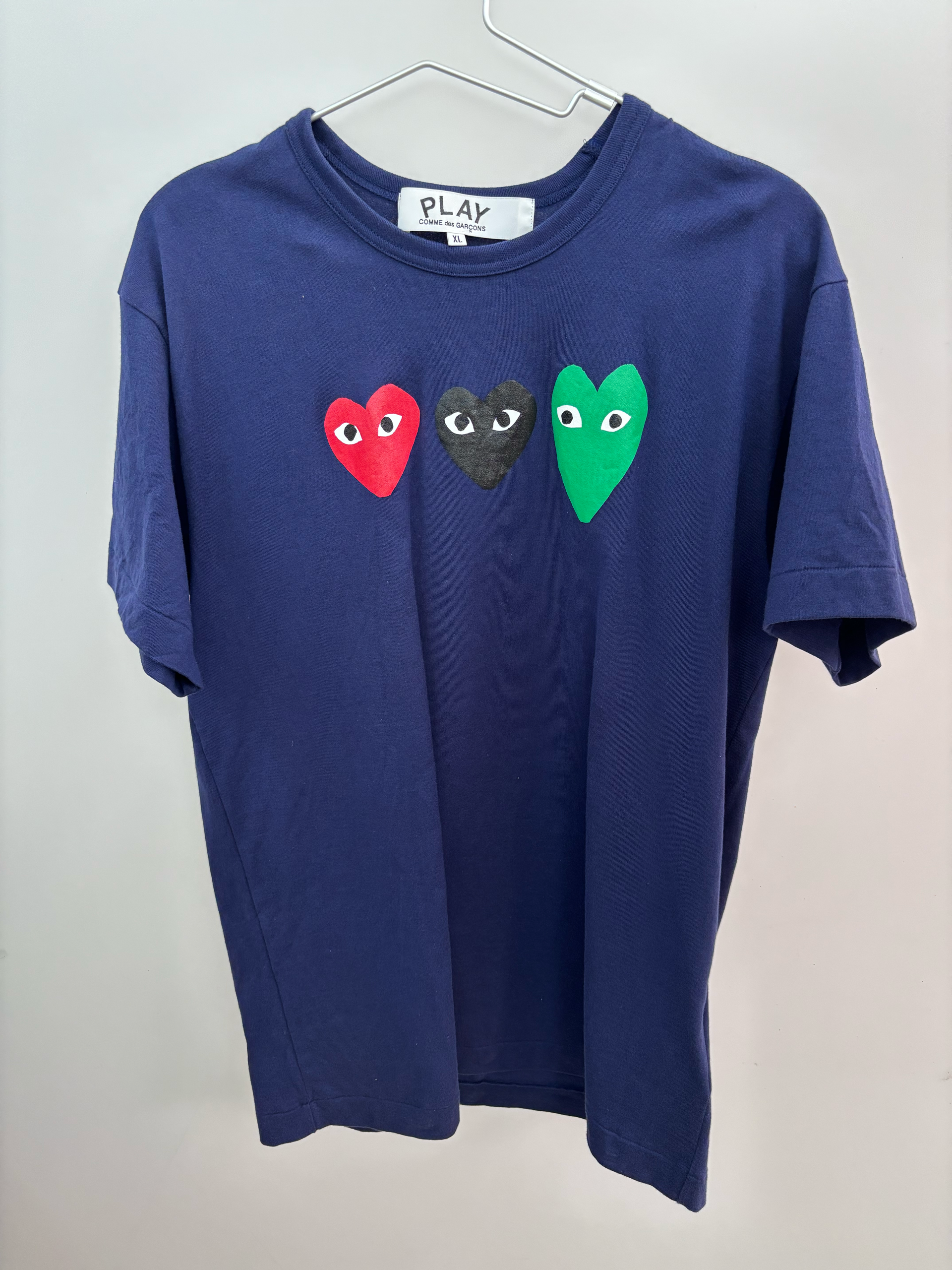 26ss XL プレイコムデギャルソン CDG PLAYCotton Jersey Print/Red X Black X GreenNavy