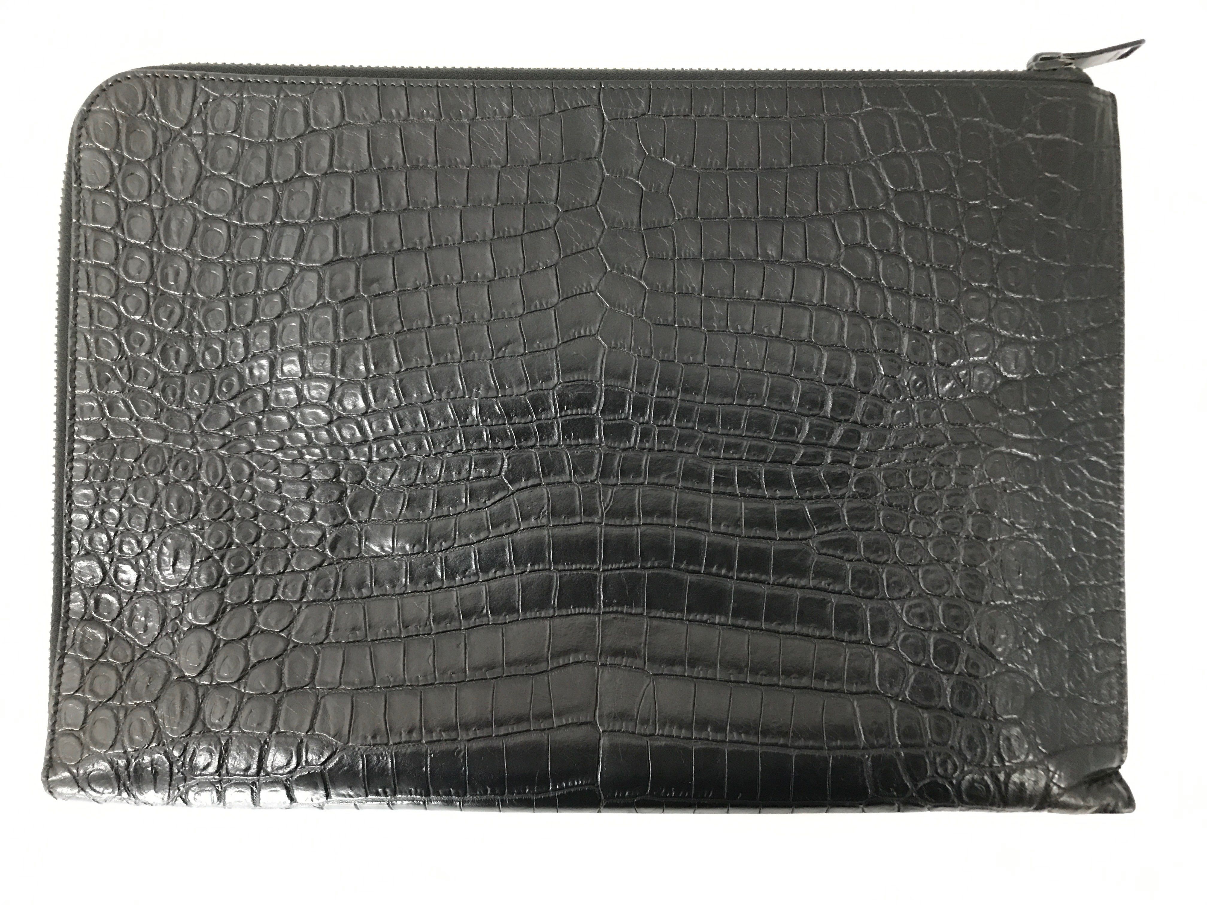 SAINT LAURENT クロコダイル クラッチバッグ