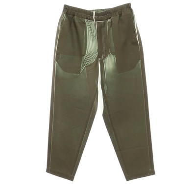 【中古】コムデギャルソンシャツ COMME des GARCONS SHIRT 2025年春夏 ポリエステル ガーメント プリント イージーパンツ オリーブ【サイズS】【メンズ】
