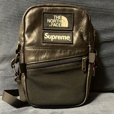 Supreme x The North Face Leather Shoulder Bag "Black"