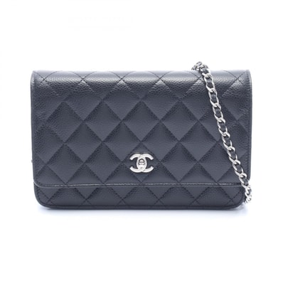 シャネル CHANEL マトラッセ ショルダーバッグ バッグ キャビアスキン(グレインドカーフ) レディース ブラック系 【中古】