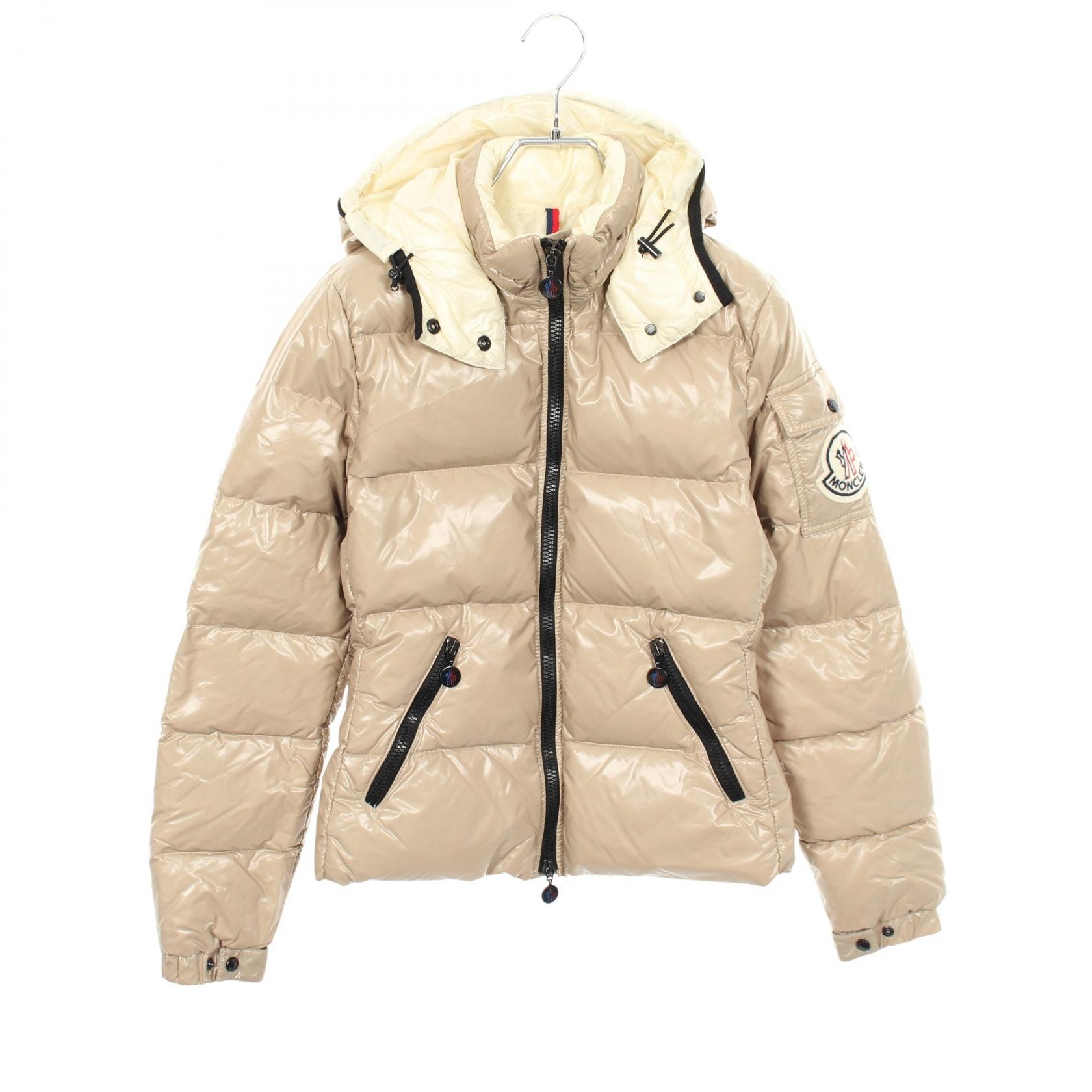 モンクレール MONCLER ダウン切替 ニットカーディガン CARDIGAN TRICOT XS F20939B51000 A9018 カーディガン ウール ナイロン ダウン90%/フェザー10％ ピンク レディース【中古】【ABランク】 MONCLER - モンクレール MONCLER ダウン切替 ニットカーディガン
