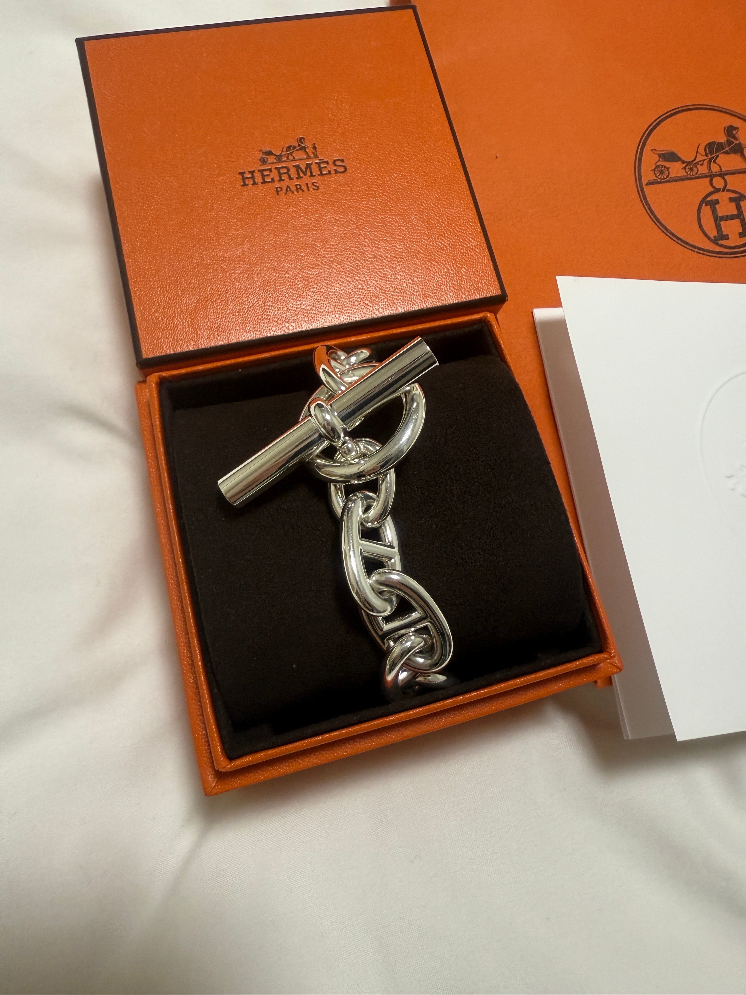 Hermes Chaine D'ancre TGM Bracelet "Silver"