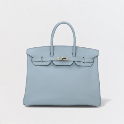 エルメス HERMES バーキン35 バーキン 35 バッグ トートバッグ トリヨンクレマンス ブルー系 シルバー金具 ハンドバッグ