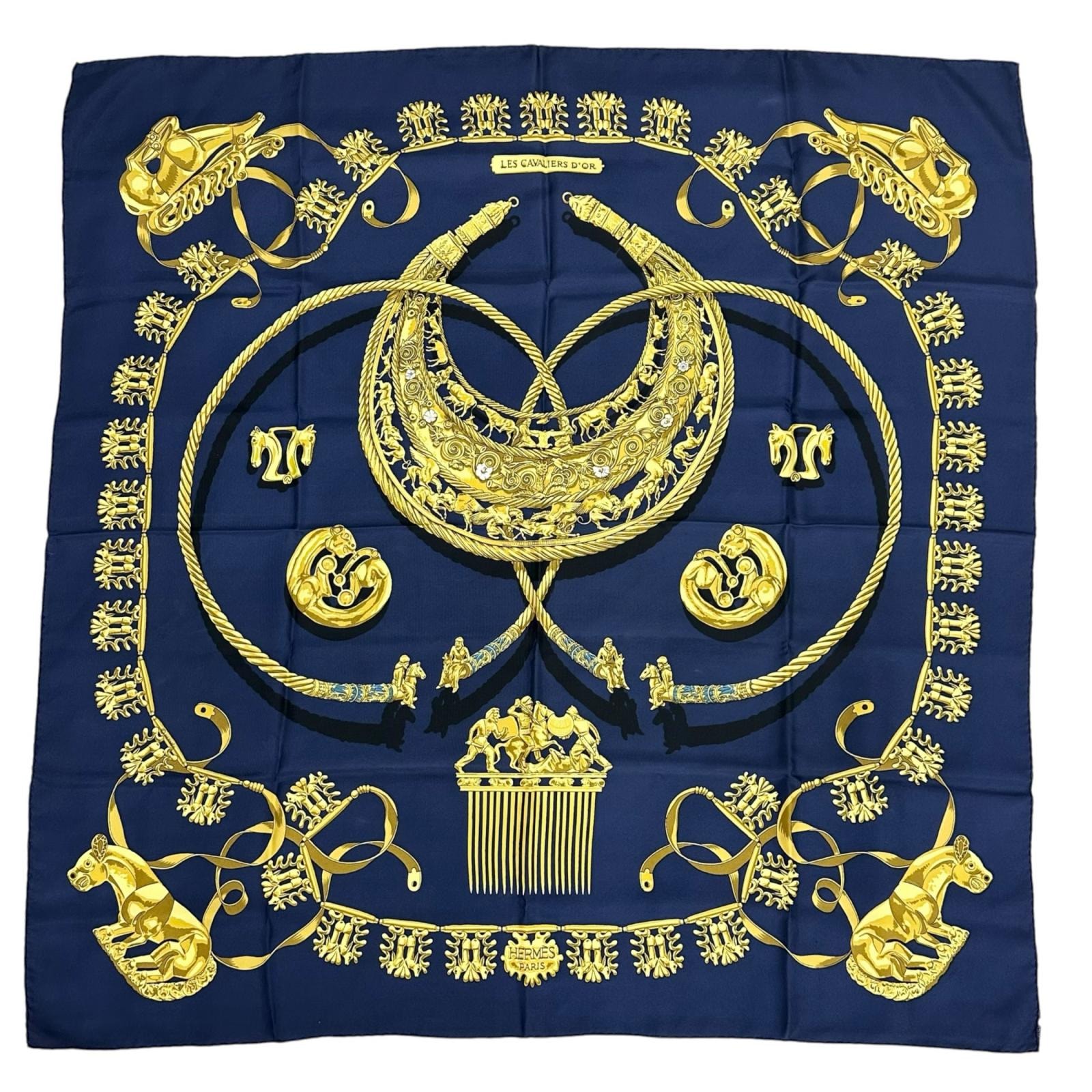 エルメスカレ90 LES CAVALIERS D'OR 黄金の騎士