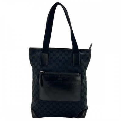 GUCCI グッチ トートバッグ ハンドバッグ 肩掛け GG 019・0481 ブラック 黒 シルバー金具 メンズ【中古品】
