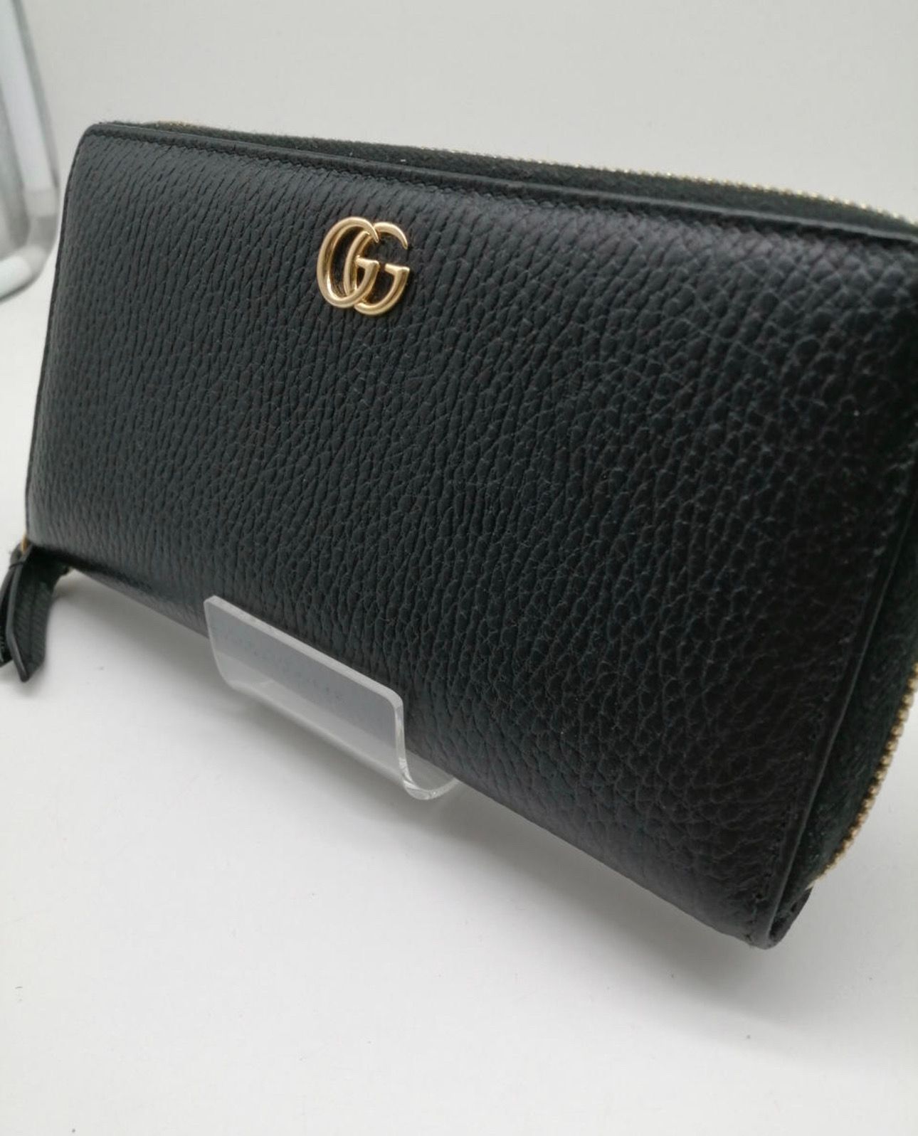 GUCCI Leather Zip Around Wallet "Black"