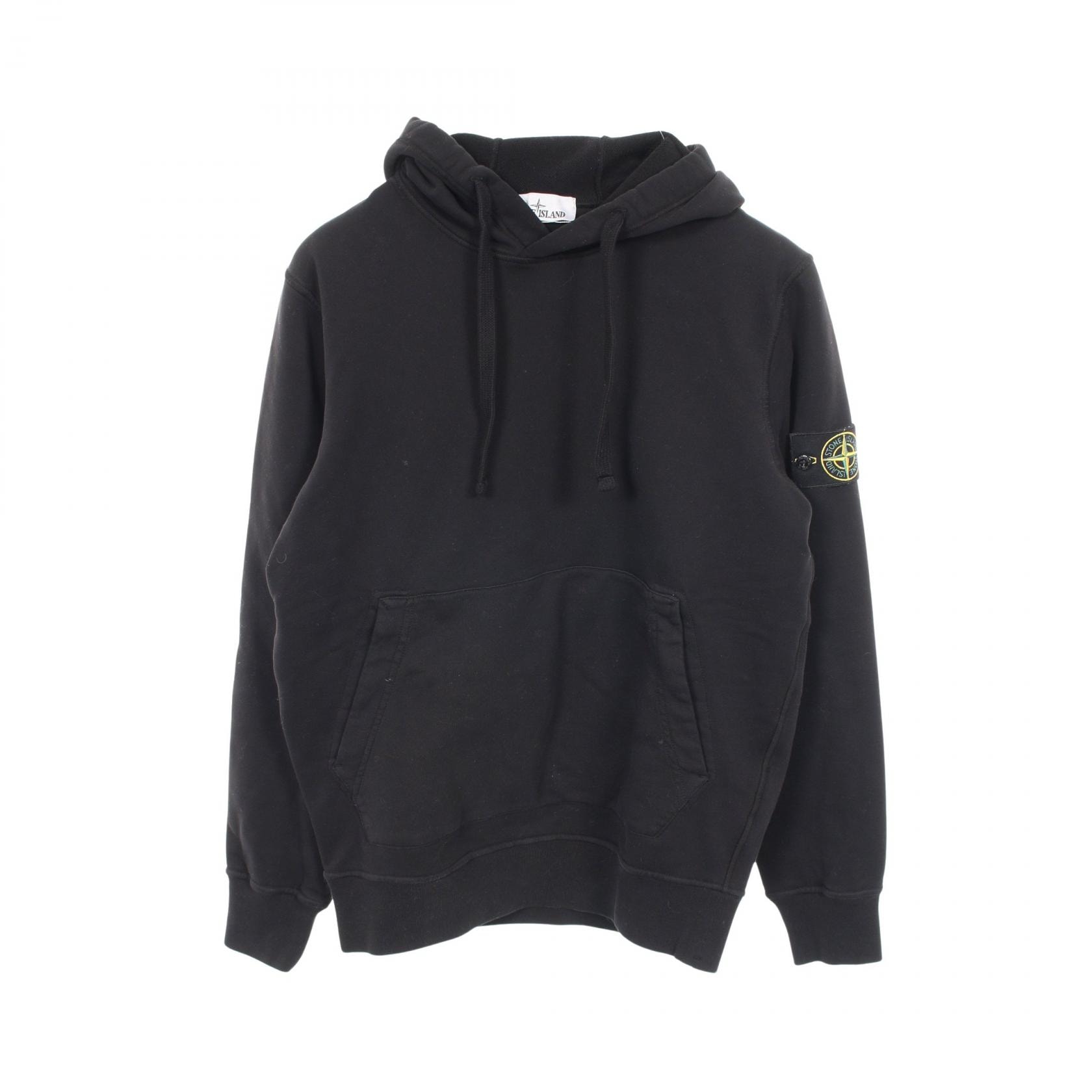 ストーンアイランド STONE ISLAND パーカー 衣料品 トップス コットン メンズ ブラック系 【中古】
