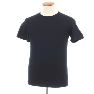 【中古】ジルサンダー JIL SANDER ストレッチ コットン クルーネック 半袖Tシャツ ブラック【サイズM】【メンズ】