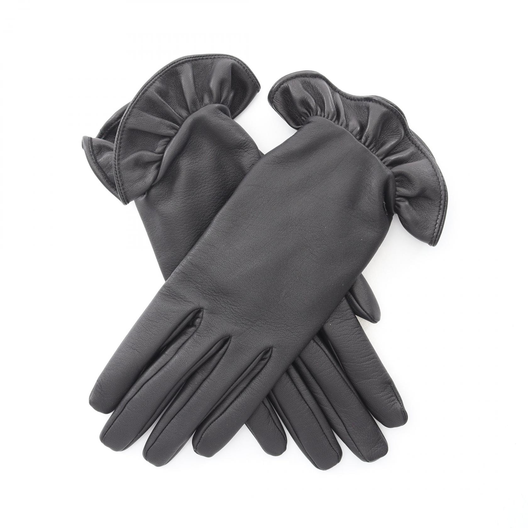 シャネル CHANEL ココマーク 手袋 衣料品 ラムスキン(羊革) レディース ブラック系 【中古】