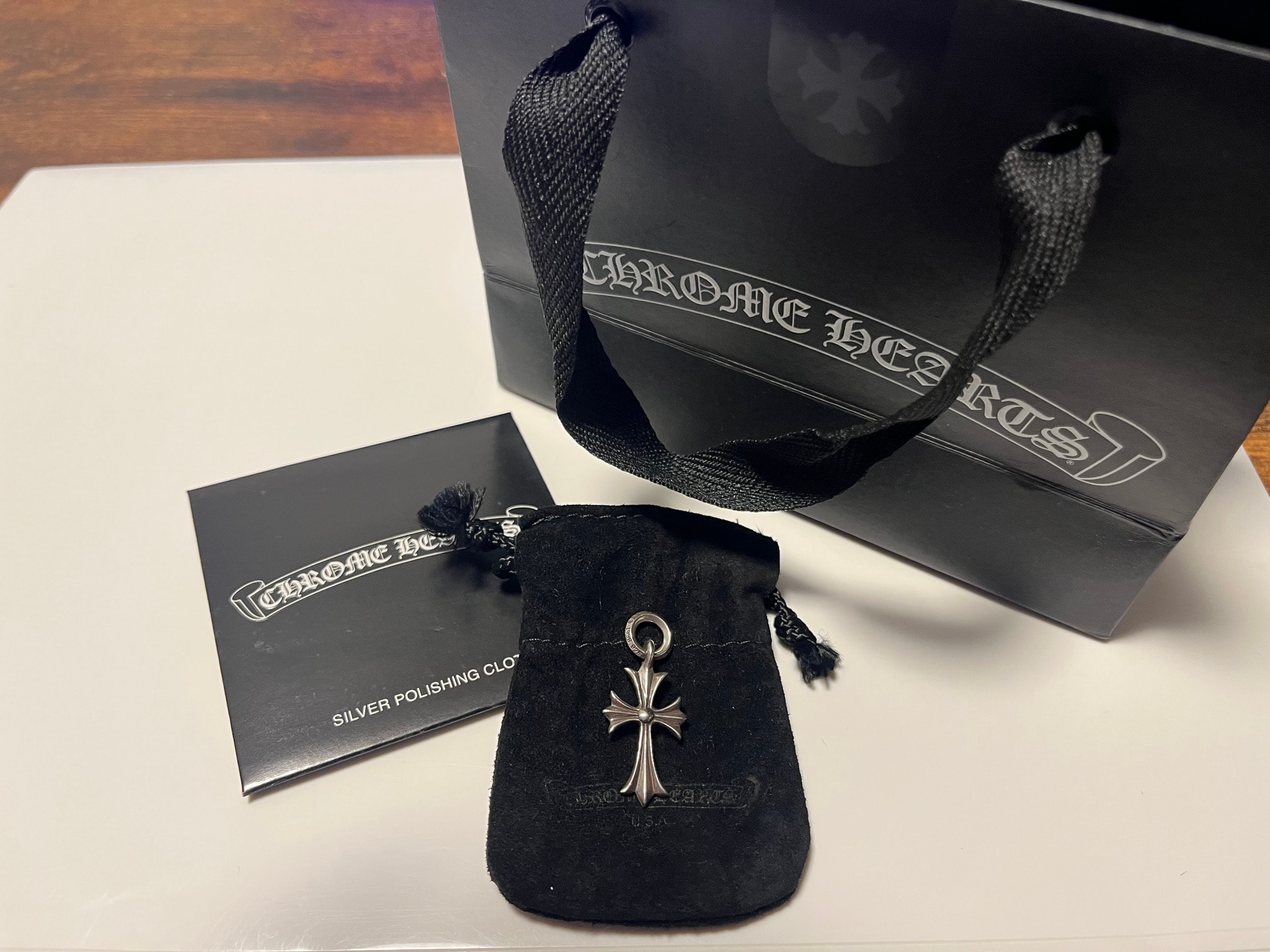 Chrome Hearts Tiny CH Cross Charm "Silver"
