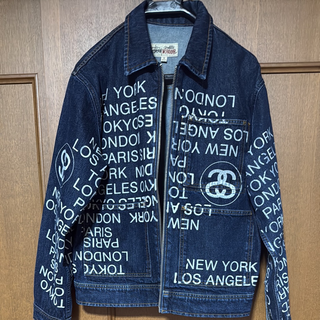 Stussy Zip Work Jacket City Link Denim "One Wash"