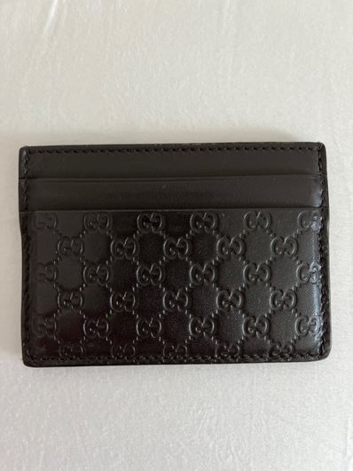 GUCCI Guccissima Card Case "Brown"