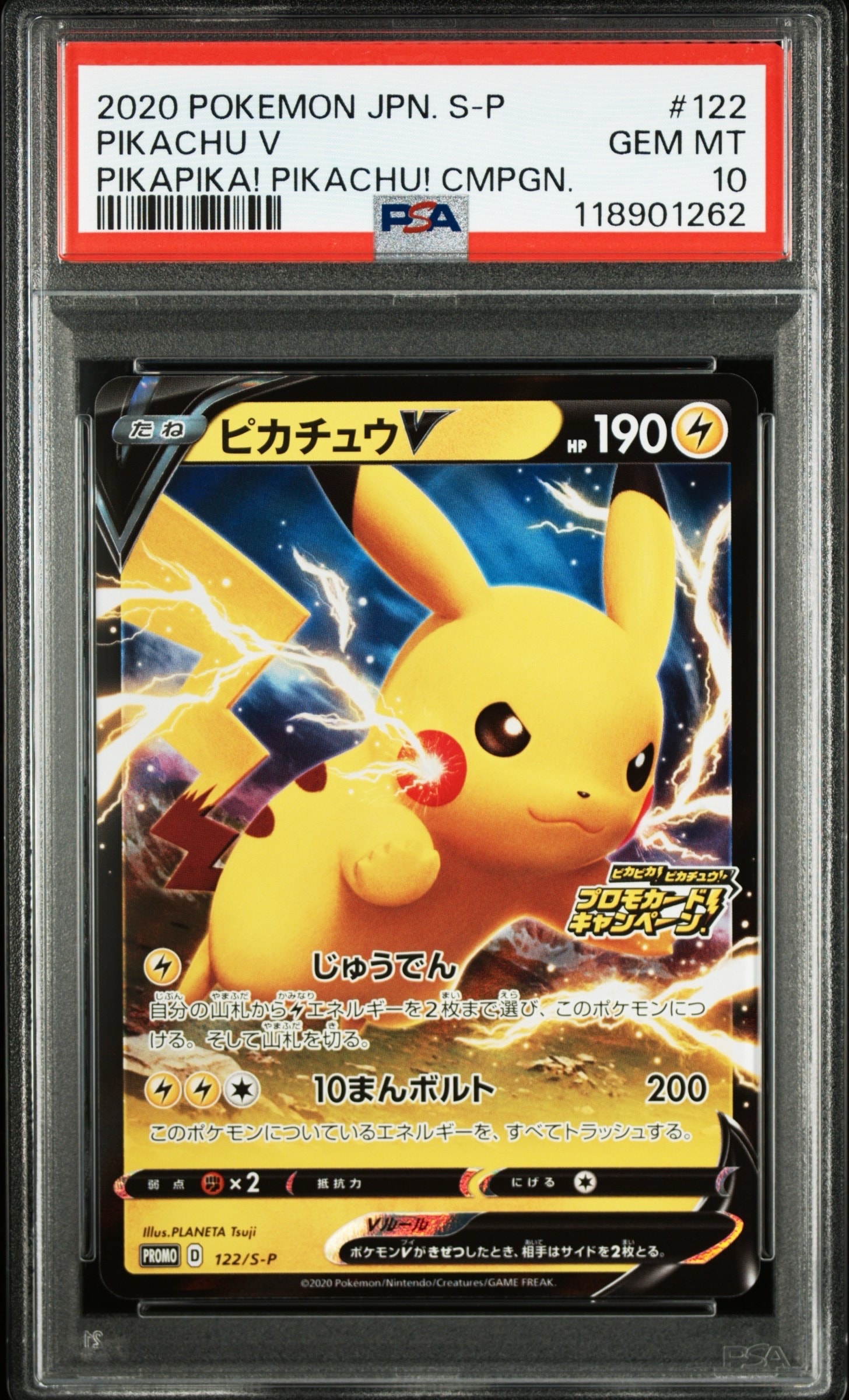 ピカチュウV: プロモ P [S-P 122](ピカピカ!ピカチュウ!プロモカードキャンペーン)
