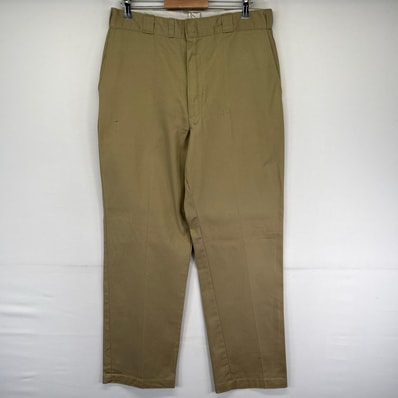 古着 80's/80年代 ヴィンテージ ディッキーズ Dickies USA製 パンツ チビタグ 大きいサイズ ジップ w38 L33 ベージュ系 メンズ