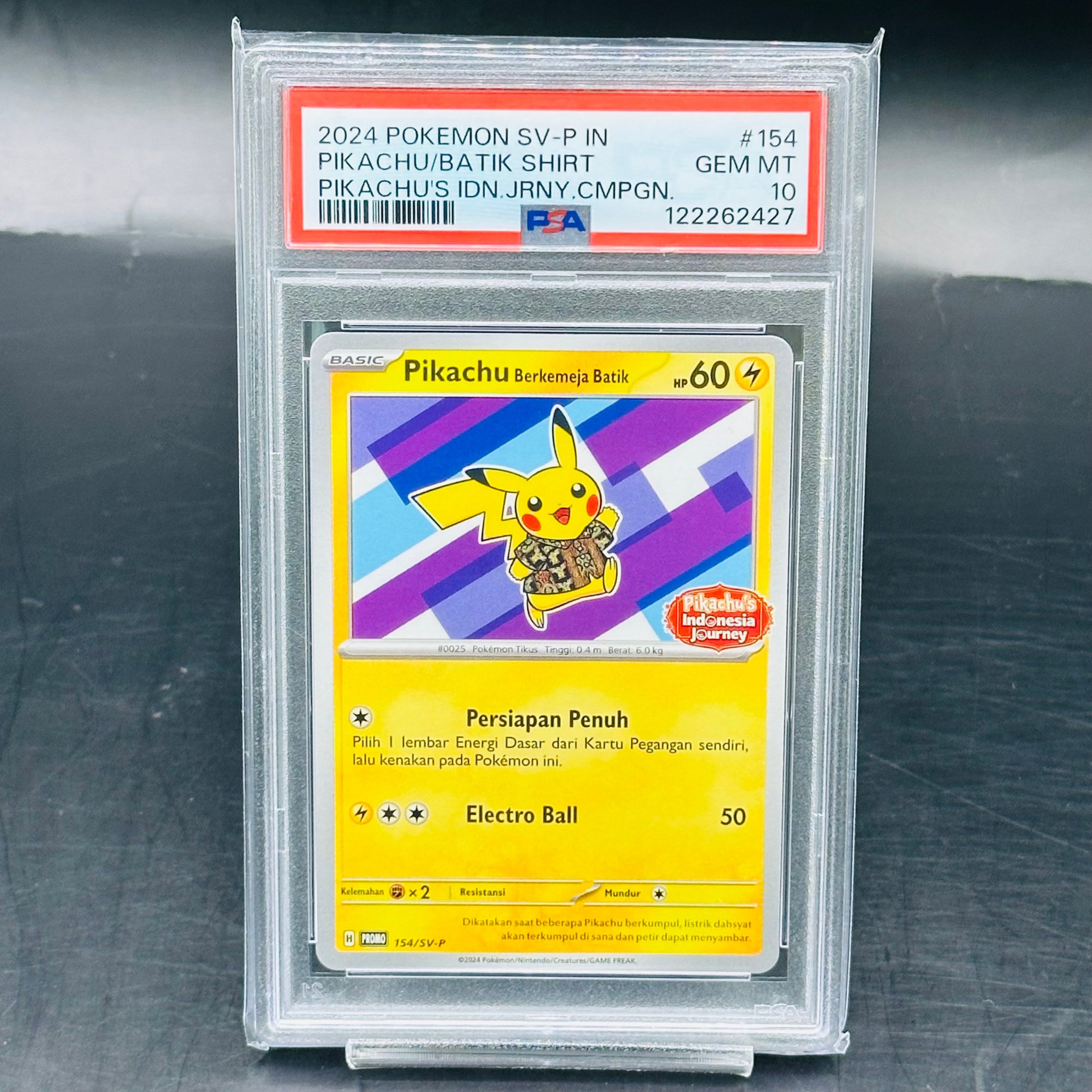 PSA10】バティックシャツを着たピカチュウ (ネイティオ柄) P [SV-P 154