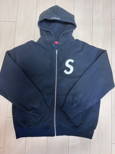 Supreme S Logo Zip Up Hooded Sweatshirt (25FW) "Navy"