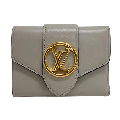ルイヴィトン LOUIS VUITTON 三つ折り財布 ポルトフォイユ ポンヌフ M80475 グレー