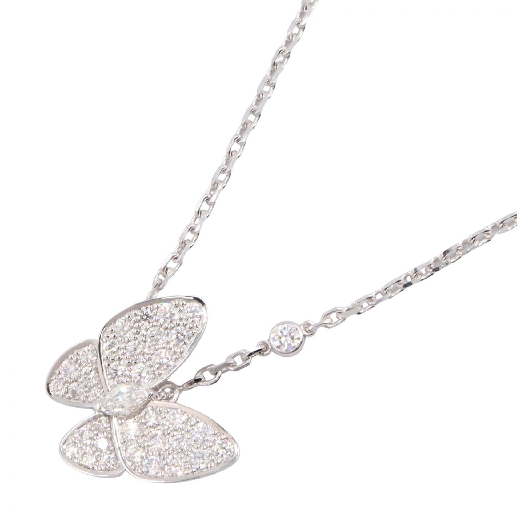 ヴァンクリーフ&アーペル Van Cleef & Arpels ドゥパピヨン ダイヤ ネックレス ネックレス ジュエリー K18WG(ホワイトゴールド) ダイヤモンド レディース シルバー系 / クリア系 VCARO3M400 【中古】