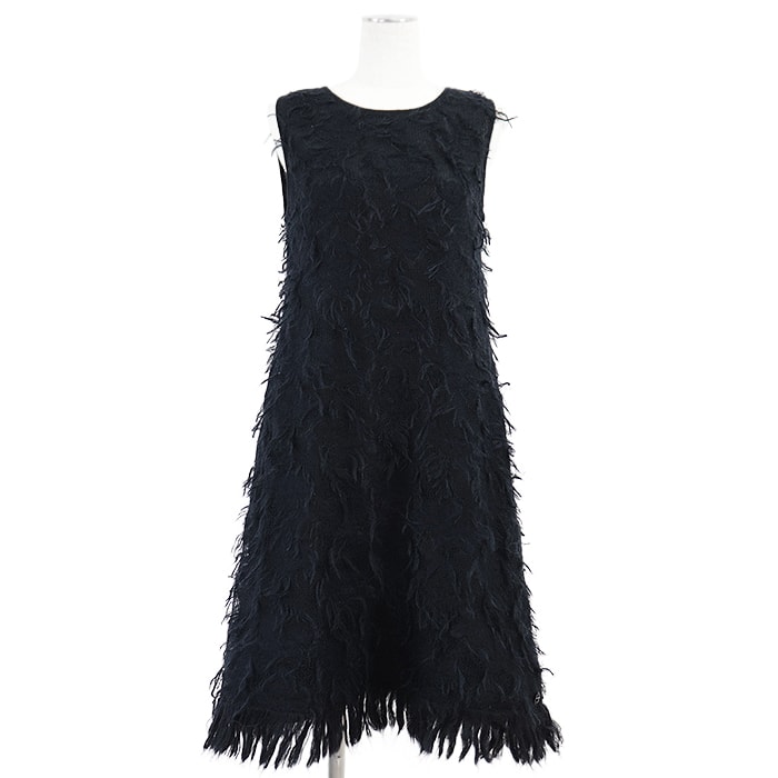 シャネル 09A P36107 モヘア ノースリーブ ワンピース レディース ダークネイビー 38 CHANEL