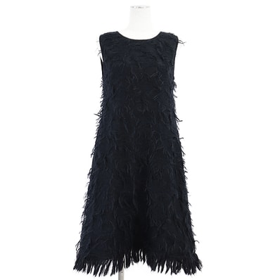 シャネル 09A P36107 モヘア ノースリーブ ワンピース レディース ダークネイビー 38 CHANEL