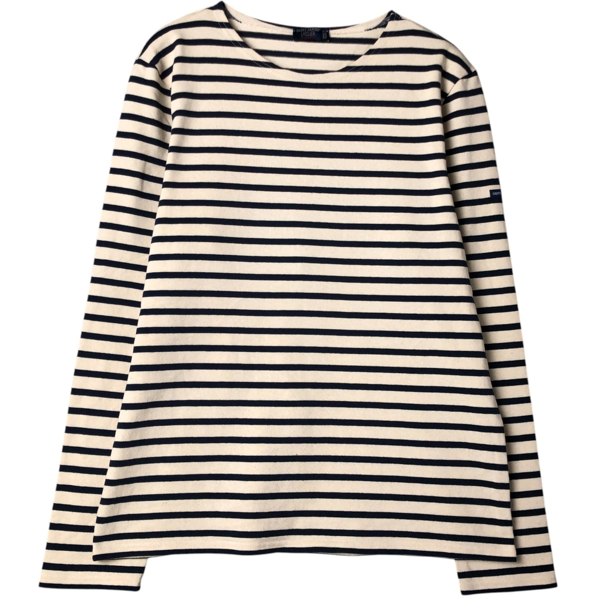 古着 セントジェームス SAINT JAMES ボーダー柄 ロングTシャツ ロンT フランス製 メンズM相当/eaa581090