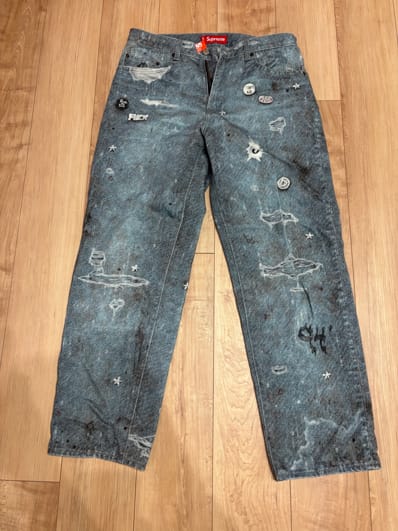 Supreme HJR Trompe Loeil Loose Fit Jean "Blue"