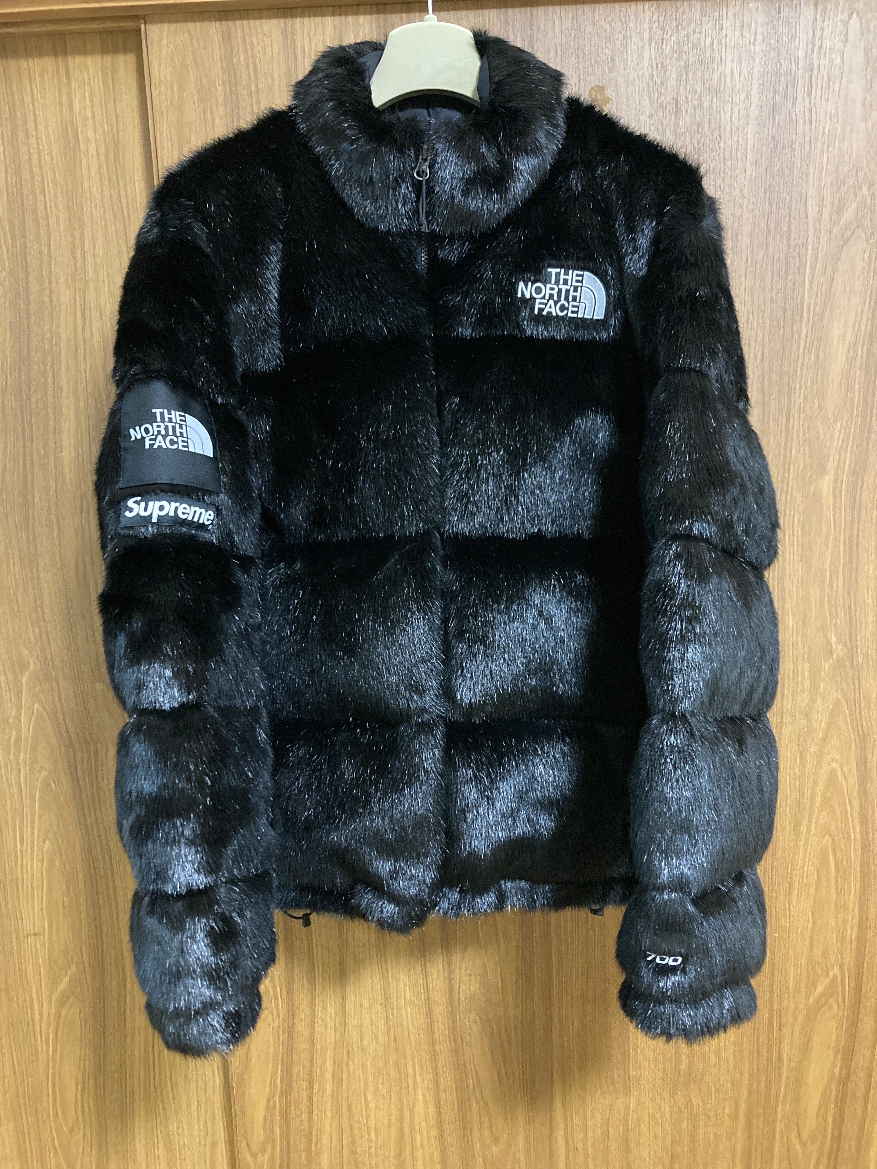 Supreme x The North Face Faux Fur Nuptse Jacket "Black"