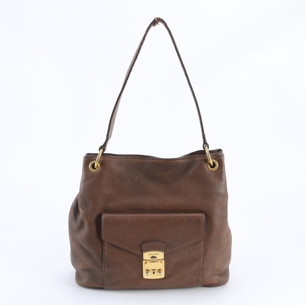 ミュウミュウ ショルダーバッグ レザー