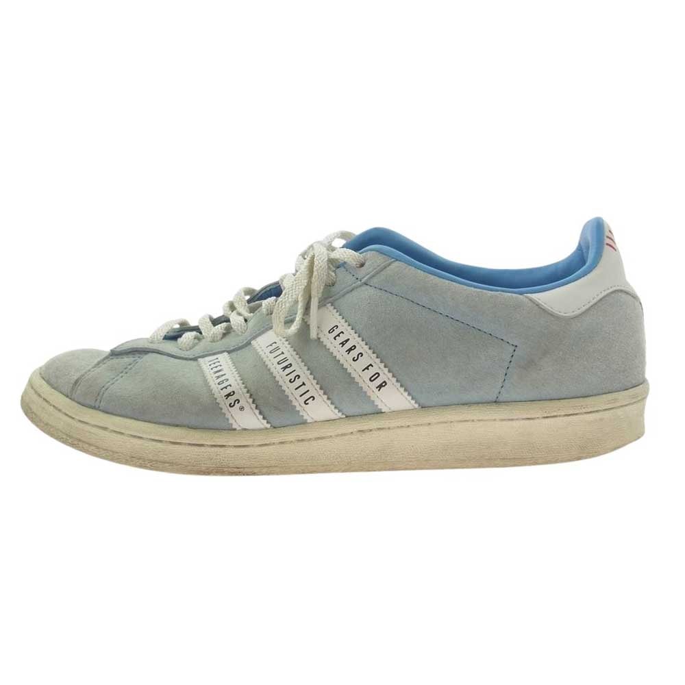 adidas アディダス スニーカー FY0731 × HUMAN MADE ヒューマン メイド  CAMPUS BLUE キャンパス ブルー スニーカー ライトブルー系 27.5cm【中古】