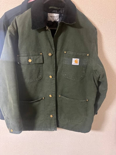 Carhartt WIP OG Chore Coat "Olive/Black(Stone Canvas)"