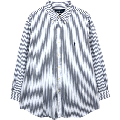 古着 ラルフローレン Ralph Lauren CLASSIC FIT クラシックフィット 長袖 ボタンダウンストライプシャツ メンズXL相当/eaa662716