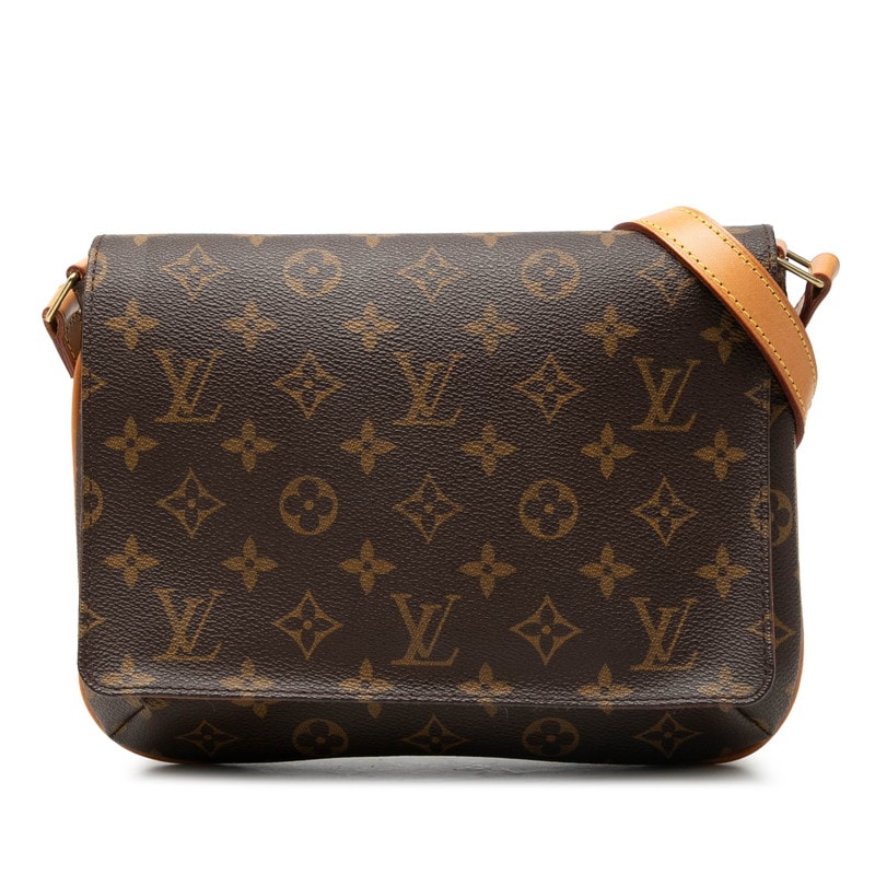 ルイ ヴィトン モノグラム ミュゼット タンゴ ショート ショルダーバッグ M51257  ブラウン PVC レザー レディース LOUIS VUITTON 【中古】