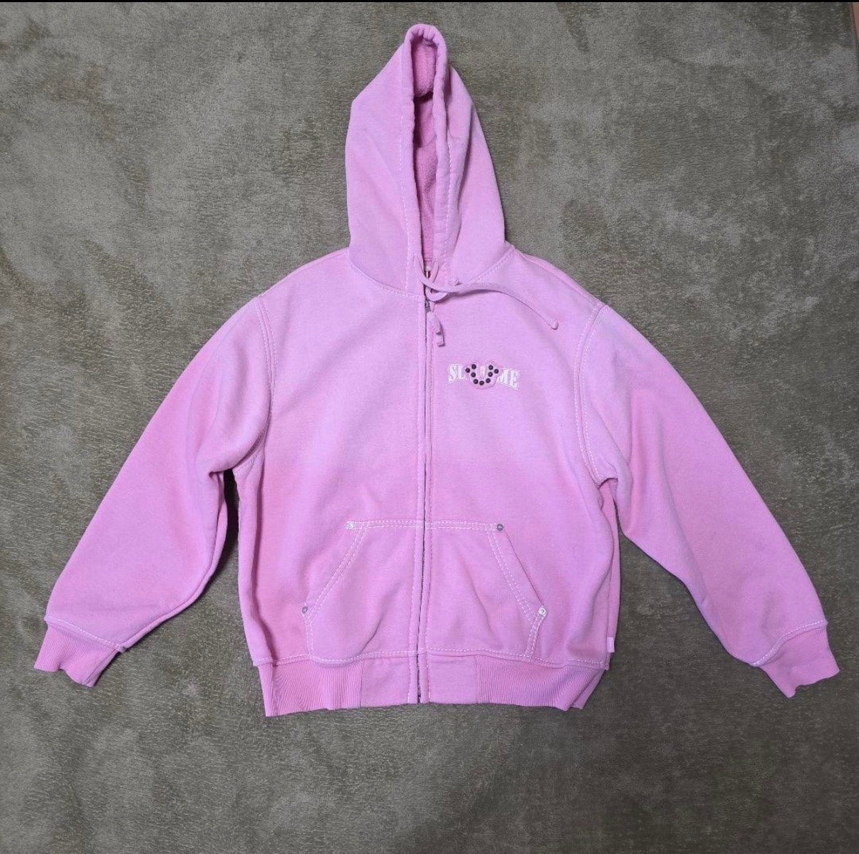 Supreme x True Religion Zip Up Hooded Sweatshirt "Pink"