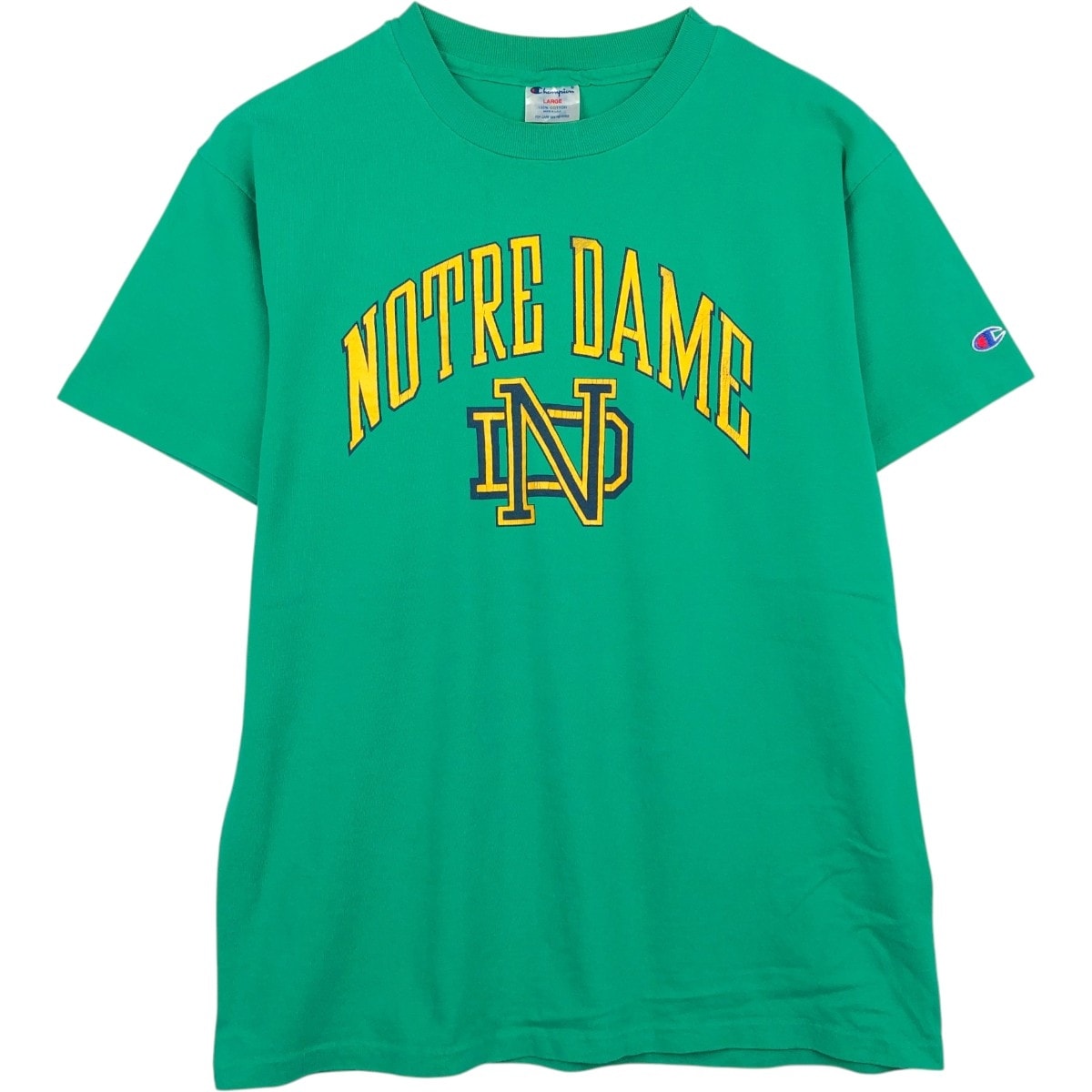 古着 80~90年代 チャンピオン Champion FIGHTIN' IRISH ノートルダム大学 カレッジTシャツ USA製 メンズL相当 ヴィンテージ/eaa667558