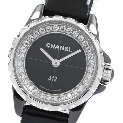 ☆美品 シャネル J12 XS ダイヤ H4663 レディース 【中古】