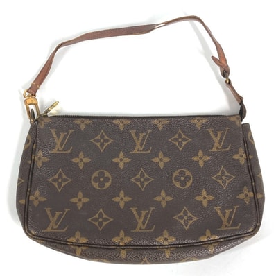 ルイヴィトン LOUIS VUITTON ポシェットアクセソワール M51980 モノグラム アクセサリーポーチ カバン ショルダーバッグ 肩掛け ハンドバッグ モノグラムキャンバス ブラウン