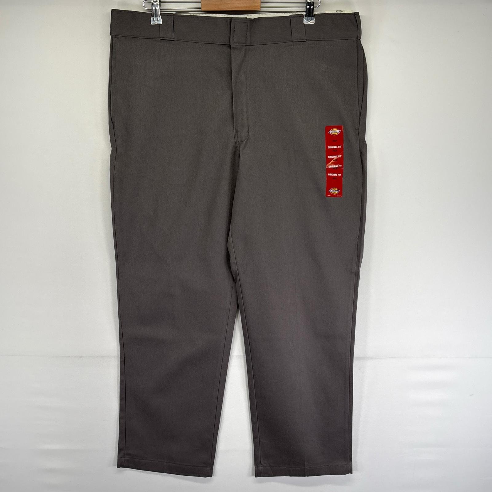 古着 美品 ディッキーズ Dickies パンツ 874 大きいサイズ タグ付き ワークパンツ ジッパーフライ w40 L30  グレー系 メンズ