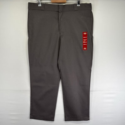 古着 美品 ディッキーズ Dickies パンツ 874 大きいサイズ タグ付き ワークパンツ ジッパーフライ w40 L30 グレー系 メンズ
