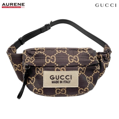 GUCCI グッチ GGジャガード リップストップ ウエストバッグ
ベルトバッグ 767934 ナイロン ブラウン ユニセックス
【中古】