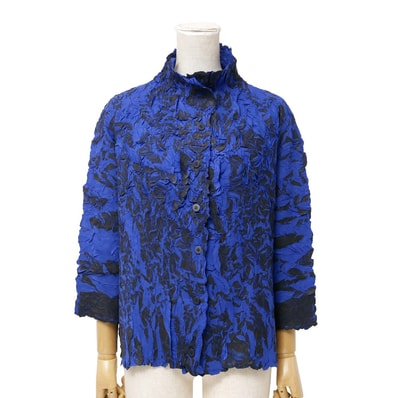 ■美品■ISSEY MIYAKE イッセイミヤケ ブラウス サイズ2 シワプリーツ ハイネック シャツ ブランド古着【中古】20260804/RB0467