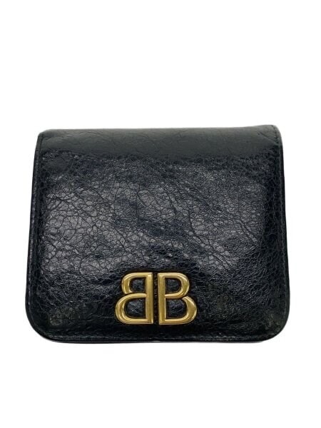 BALENCIAGA Monaco Flap Coin and Card Holder "Black"