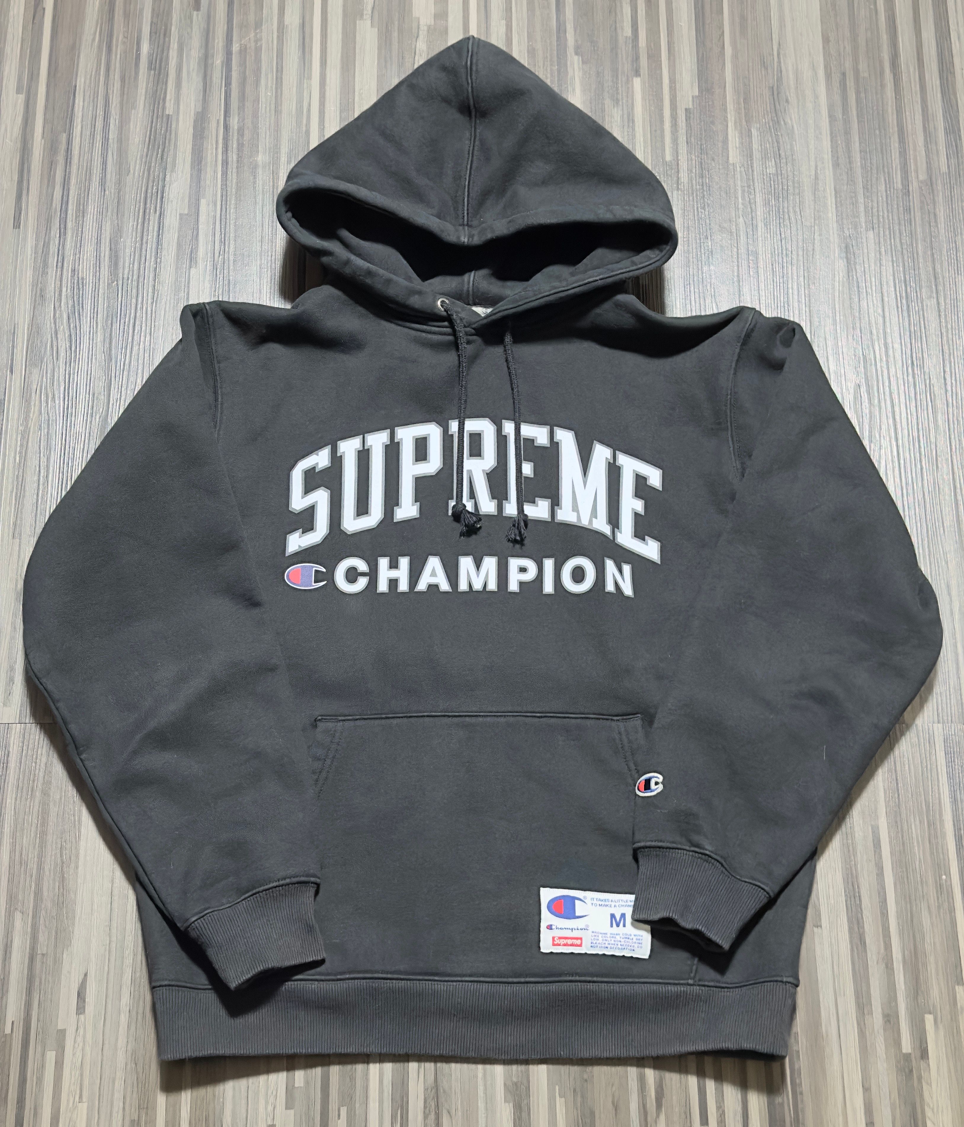Supreme Champion Hooded Sweatshirt "Black"