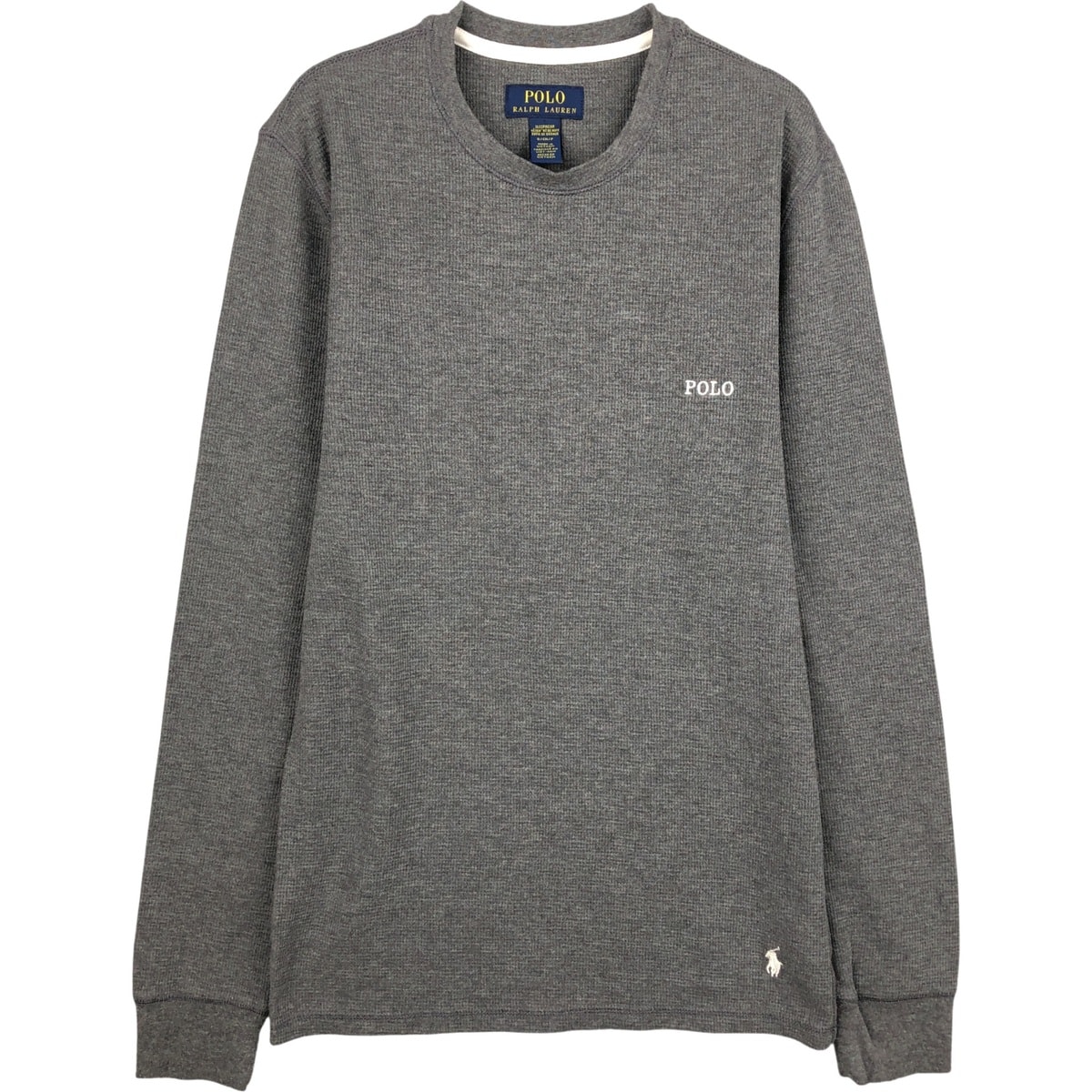 古着 ラルフローレン Ralph Lauren POLO RALPH LAUREN SLEEPWEAR サーマルロンT ワッフル メンズS相当/eaa591038