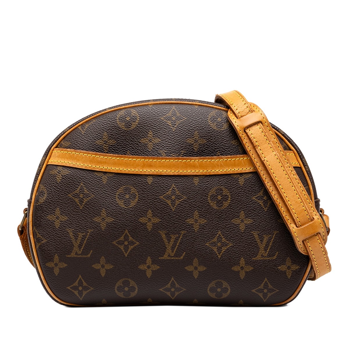 ルイ ヴィトン モノグラム ブロワ 斜め掛け ショルダーバッグ M51221 ブラウン PVC レザー レディース LOUIS VUITTON 中古